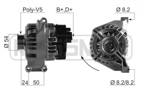 Генератор FIAT PUNTO/GRANDE PUNTO/PANDA 210659 210659 ERA