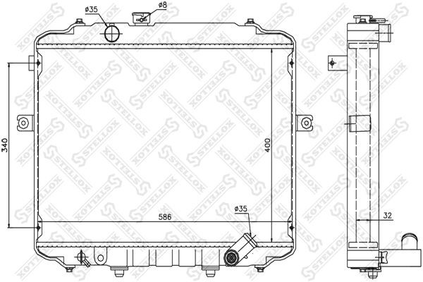 Радиатор охлаждения  1026607SX 10-26607-SX STELLOX