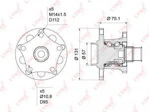 AUDI A6 C5/ VW PASSAT B5 96-00 WH-1222 LYNXAUTO