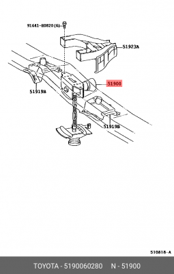 кронштейн колеса запасного!\ Toyota Land Cruiser 51900-60280 TOYOTA