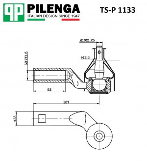 Рулевой наконечник правый MAZDA 3, MAZDA 5 TS-P1133 TSP1133 PILENGA