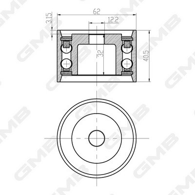 Ролик ГРМ TOYOTA Land Cruiser обводной GMB GT90460 GMB