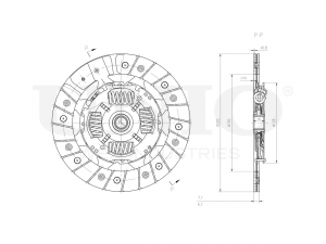 Диск сцепления CLT-10008 UNIO