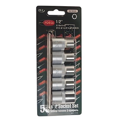 Набор головок торцевых 1/2" TORX Е12-Е20 5 предметов в блистере ROCKFORCE RF-4053 ROCK FORCE