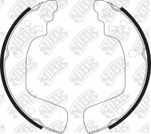 Колодки тормозные SUZUKI Swift (04-10) задние барабанные (4шт.) NIBK FN9969 NIBK