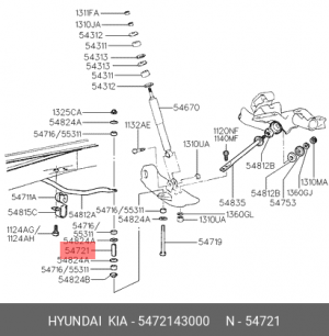 Манжета стабилизатора 5472143000 HYUNDAI KIA