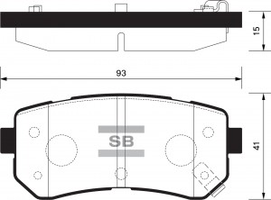 Колодки тормозные передние Hyundai Accent, Kia Rio 1.4i/1.6i 16V/1.5CRDi 05 SP14 SP1406 SANGSIN