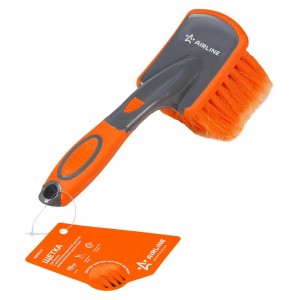 Щетка для мытья с мягкой распушенной щетиной, прорезиненные ручка и кант (25 см) ABIN007 AIRLINE