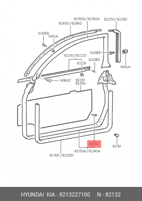 фиксатор!\ Hyundai 8213227100 HYUNDAI