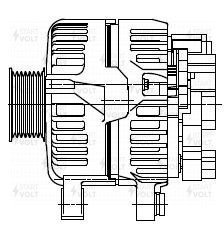 Генератор для а/м Toyota Avensis T250 03- 2.0i/2.4i 100A LG1917 LG 1917 START VOLT