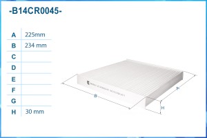 Фильтр салонный пылевой B14CR0045 B14CR0045 CWORKS