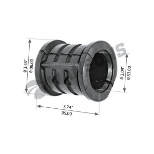 Втулка стабилизатора VOLVO заднего (55x80x92x95мм) MANSONS 900367 MANSONS
