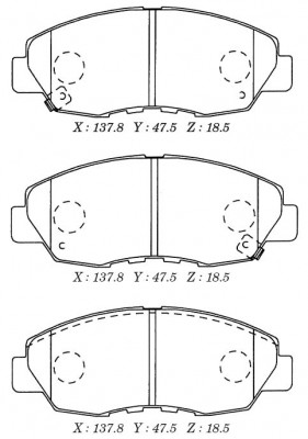 Замена на D5080MH Колодки тормозные дисковые пер. HONDA ACCORD 2.0-3.0 92-98,98- D5080M MK KASHIYAMA