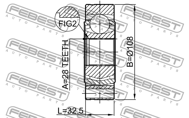 ШРУС 2311-B6 2311-B6 FEBEST