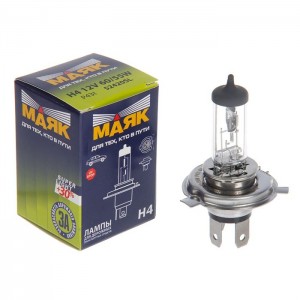 Лампа галогеновая головного света H4 P43t Ultra Gold +60% 12V цена за комплект 82420 G+60 MAYAK