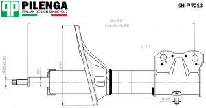 Амортизатор передний LANCER SH-P7213 SHP7213 PILENGA