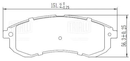 Колодки торм. для а/м Mitsubishi L200 (96-) диск. перед. т/с Sumitomo 151x57 (PF PF 2422 TRIALLI