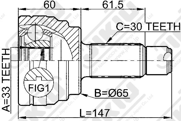 ШРУС JC32004 JC32004 JIKIU