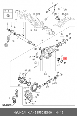САЛЬНИК ПРИВОДА 535503E100 MOBIS