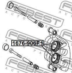 поршень суппорта переднего! D51.9\ Iveco Daily III, MB Sprinter, VW Crafter 06> 1676-906F1 FEBEST