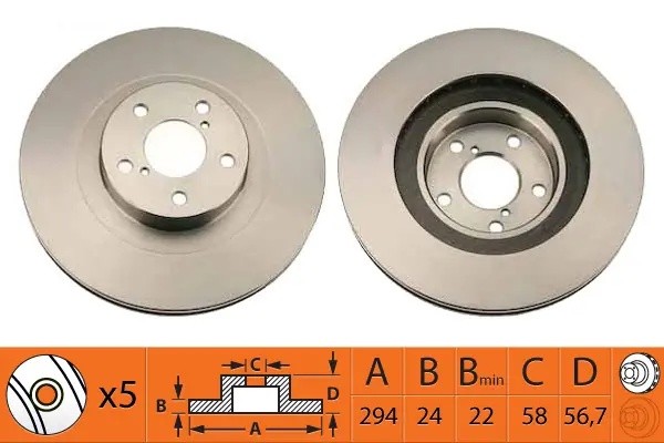 Диск тормозной передний SUBARU FORESTER 03-/IMPREZA 94-/LEGACY 03- BR27106T BR27106T SB NAGAMOCHI