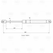 Амортизатор упор для а/м VW Golf IV 97-/Bora 98- капота GS1802 GS1802 TRIALLI