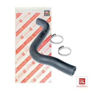 Патрубок системы охлаждения для а/м ВАЗ 2170 (нижний) "Rosteco" с хомутами 20201 ROSTECO