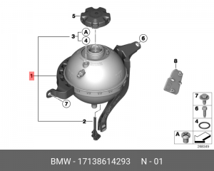 Бачок расширительный BMW 5 (F10) OE 17 13 8 614 293 BMW