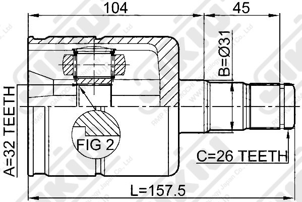 ШРУС JC33022 JC33022 JIKIU