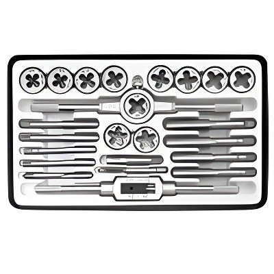 Набор метчиков и плашек дюймовый 24 предмета в кейсе ЭВРИКА ER-00242 EVRIKA