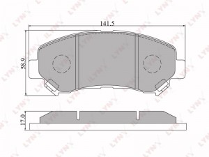 Колодки тормозные передние подходит для NISSAN Qashqai 07/X-Trail 07 BD-5711 BD-5711 LYNXAUTO