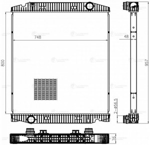 Радиатор IVECO Stralis,Trakker (00-) охлаждения двигателя LUZAR LRC 1620 LUZAR