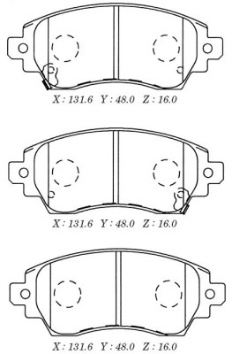 Колодки тормозные дисковые пер. TOYOTA COROLLA (E11) 97-00 D2194M D2194M MK KASHIYAMA