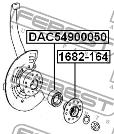 Ступица MERCEDES BENZ ML-CLASS 164 2004-2011 1682-164 1682-164 FEBEST