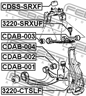 Опора шаровая верхняя CADILLAC SRX 2003-2010 3220-SRXUF 3220-SRXUF FEBEST