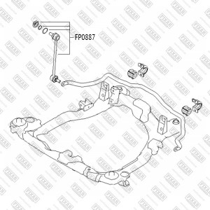 тяга стабилизатора переднего!\ Hyundai Tucson 04> FP0887 FIXAR