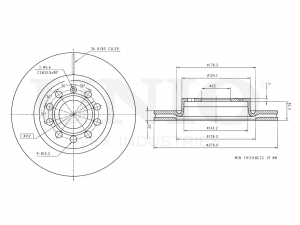 Диск тормозной передний BRD-20011 UNIO