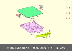 болт М8 N 000000 001875 MERCEDES BENZ