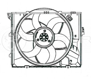 Э/вентилятор охл. с кожухом для а/м BMW 3 (E90) (05-)/1 (E81) (04-) (LFK 26173) LFK26173 LUZAR