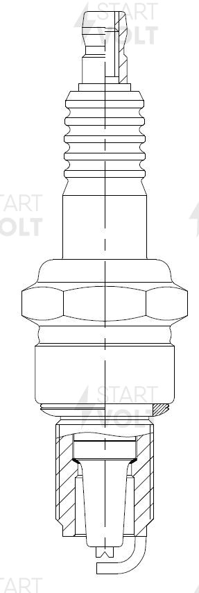 Свеча зажигания для а/м Лада 2101-2107 карб. (зазор 0,7мм) (VSP 0102) VSP 0102 START VOLT