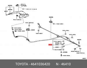 Трос стояночного тормоза 46410-36420 TOYOTA
