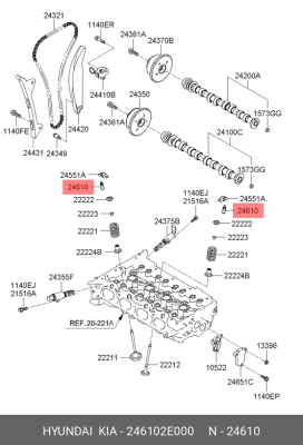 Гидрокомпенсатор HYUNDAI Tucson (13-),Elantra (13-) OE 246102E000 HYUNDAI KIA