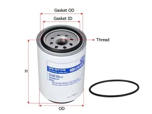 Фильтр топливный Sure Filter SFR90T1FW SFR90T1FW SURE FILTER