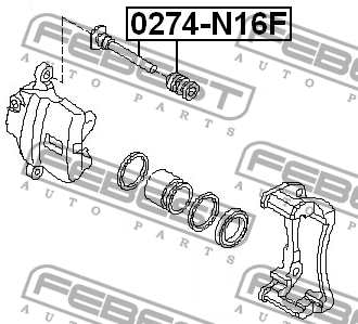 Ремкомплект передн суппорта NISSAN PRIMERA P11 1996-2001 0274-N16F 0274-N16F FEBEST