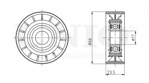 Ролик натяжной приводного ремня TNS-10052 UNIO