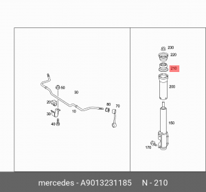 отбойник амортизатора!\MB Sprinter all 95> A 901 323 11 85 MERCEDES BENZ