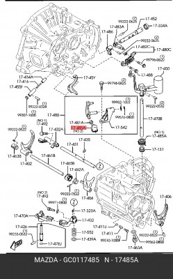 Пыльник MAZDA 6 (02-) механизма переключения передач OE GC0117485 MAZDA