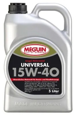 4689 Meguin Мин. мот.масло Megol Motorenoel Universal 15W-40 CF-4/SJ A2/B3/E2 (5 4689 MEGUIN