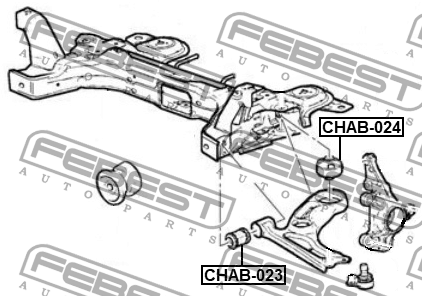Сайлентблок рычага передний CHEVROLET AVEO (T300) CHAB-023 CHAB-023 FEBEST