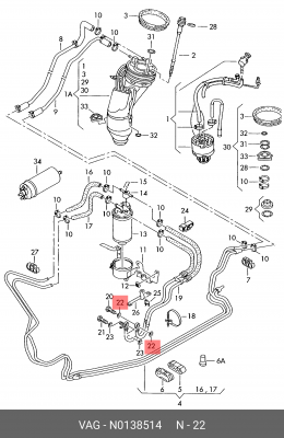 КОЛЬЦО УПЛОТНИТЕЛЬНОЕ/DICHTRING N0138514 N 013 851 4 VAG